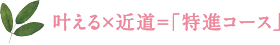 叶える×近道=「特進コース」