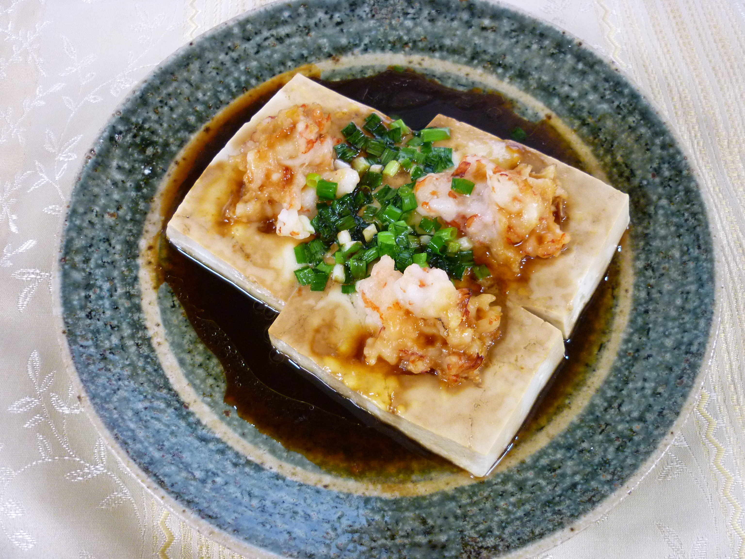 蒸蝦豆腐（海老のせ蒸し豆腐）